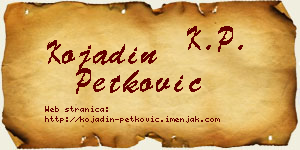 Kojadin Petković vizit kartica